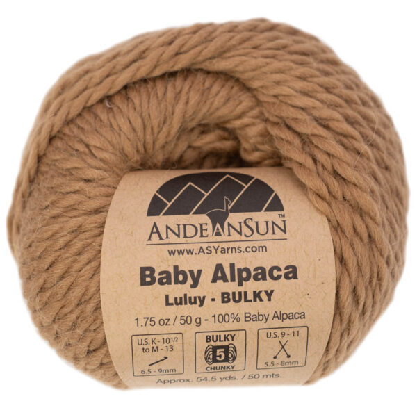 100 Baby Alpaca Yarn Luluy 5 Bulky 54.5 Yards Total ONE Skein
